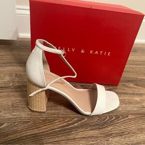 Katie & Kelly white 3 inch heel. Worn once.